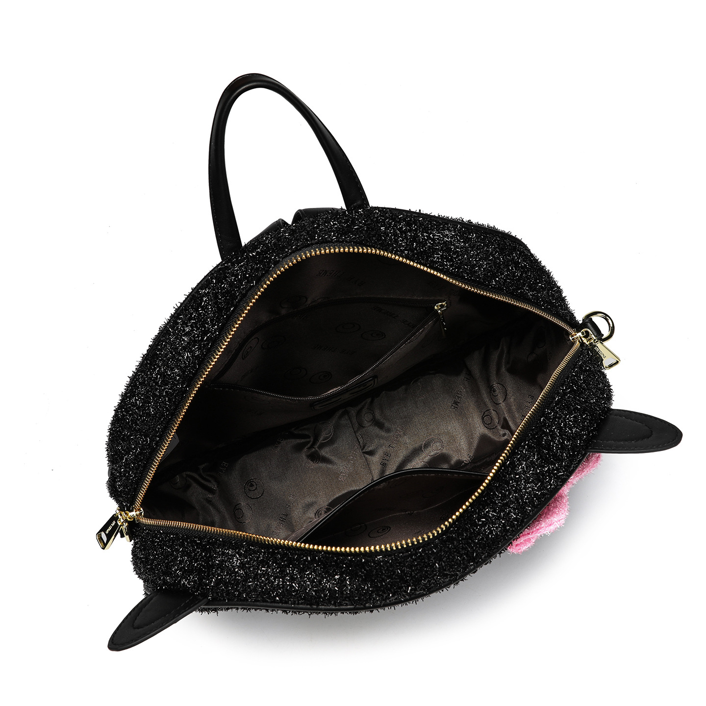 Bolsa de mano de cremallera de gran capacidad encantadora material especial bordado mochila de otoño y invierno nicho de dibujos animados 2869 #