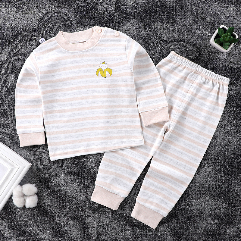 Set de ropa interior de rayas beige