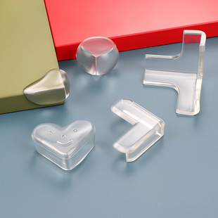 Children's Anti-collision Corner Window Table Edge Cover Protective Cover Silicone Transparent Corner Protector Soft Right Angle Table Corner