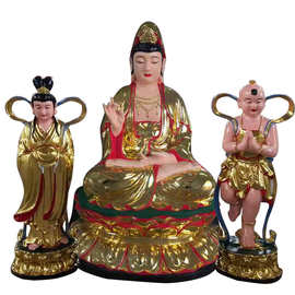 厂家批发零售寺庙神佛像 敦煌彩绘佛像图片 坐莲观世音摆件
