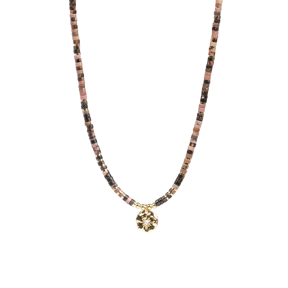 Fashion Pentagram Copper Plating Artificial Gemstones Bracelets Necklace