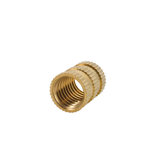 Factory direct sale M4-M8 straight through hole copper nut embedded with knurled copper nut