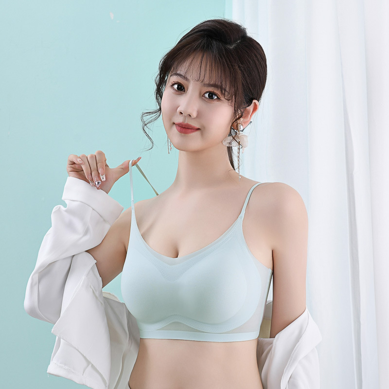 여성용 초박형 심리스 속옷, 작은 가슴 푸쉬업 브라, 와이어 프리 조끼 스타일 여름 가슴 랩