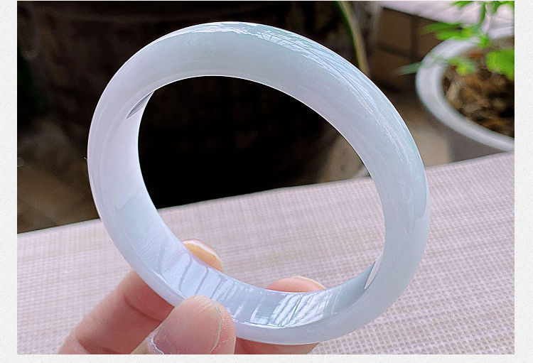 Vòng tay ngọc bích tự nhiên nữ dưỡng ẩm, phong cách thời trang tươi mới chi tiết 8