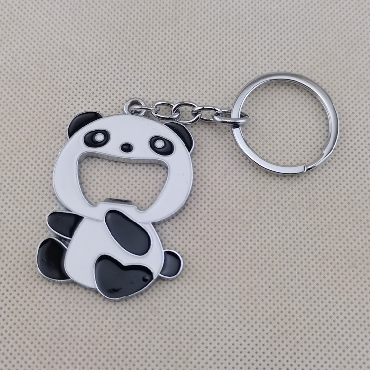 Factory Direct Sales Wholesale Creative Cartoon Giant Panda Bottle Opener Metal Zinc Alloy Keychain Pendant Car Key Factory Direct Sales Wholesale Creative Cartoon Giant Panda Bottle Opener Metal Zinc Alloy Keychain Pendant Car Key