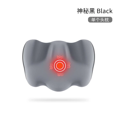 Car lumbar support electric massage Waist support - single-headrest-silver-gray-upgraded-massage-heating-model