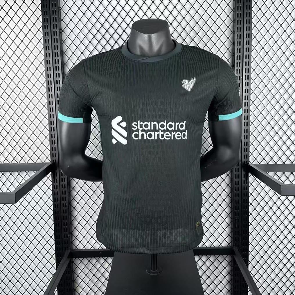 Nike x Liverpool FC 2024/25 Away Player Version Jersey Anthracite/Teal