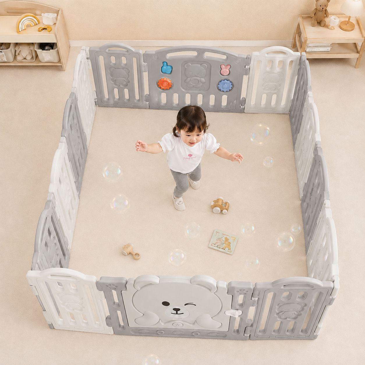 Corral de Seguridad para Niños de Plástico Protector para Casa e Interiores