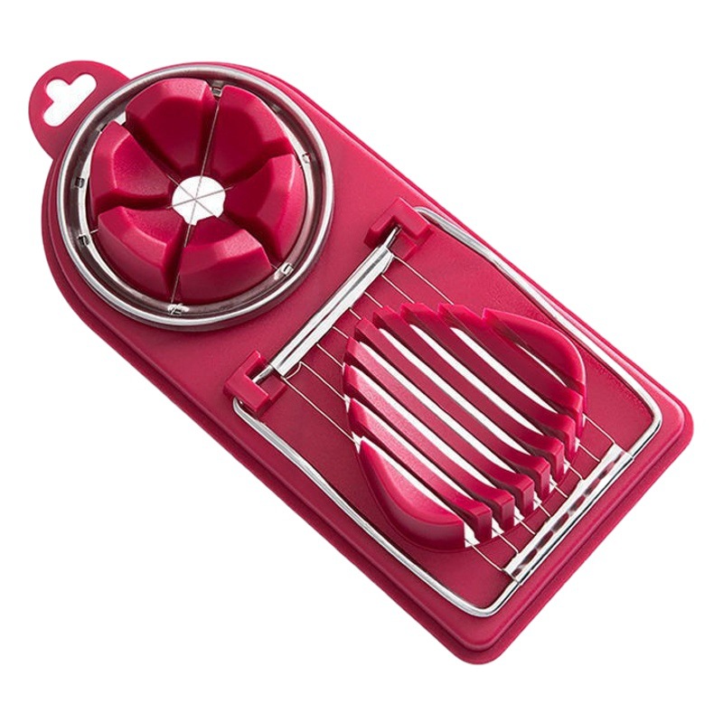 Cortador de huevos de acero inoxidable cortador de huevos cortador de un solo corte multifuncional huevo de pino cortador de huevos dos en uno