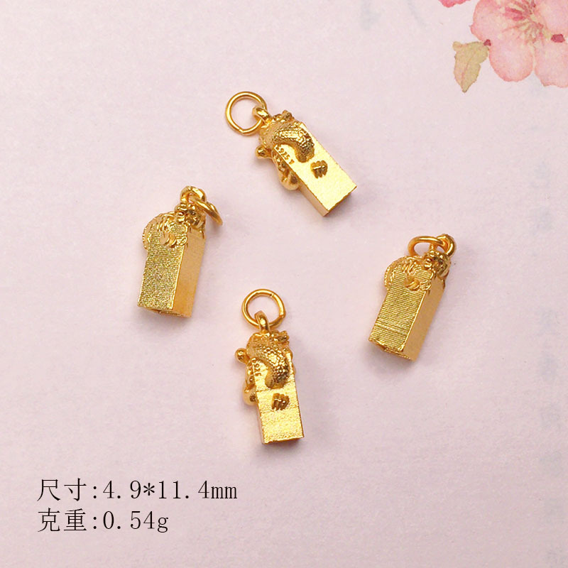DIY Accessories s925 Silver Gold Plated Small Drop Necklace Pendant Bracelet Pendant Bracelet Beads Beads Jewelry Material
