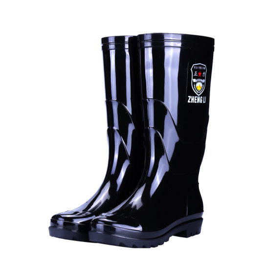 Zhengli men's labor protection shoes rain boots wholesale rain boots waterproof non-slip padded velvet cover acid and alkali resistant high water shoes wholesale