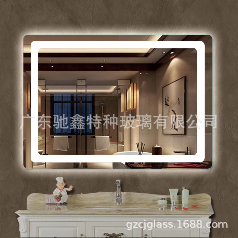 【供应】智能触摸屏除雾亮灯镜 挂墙镜 led灯带卫浴镜