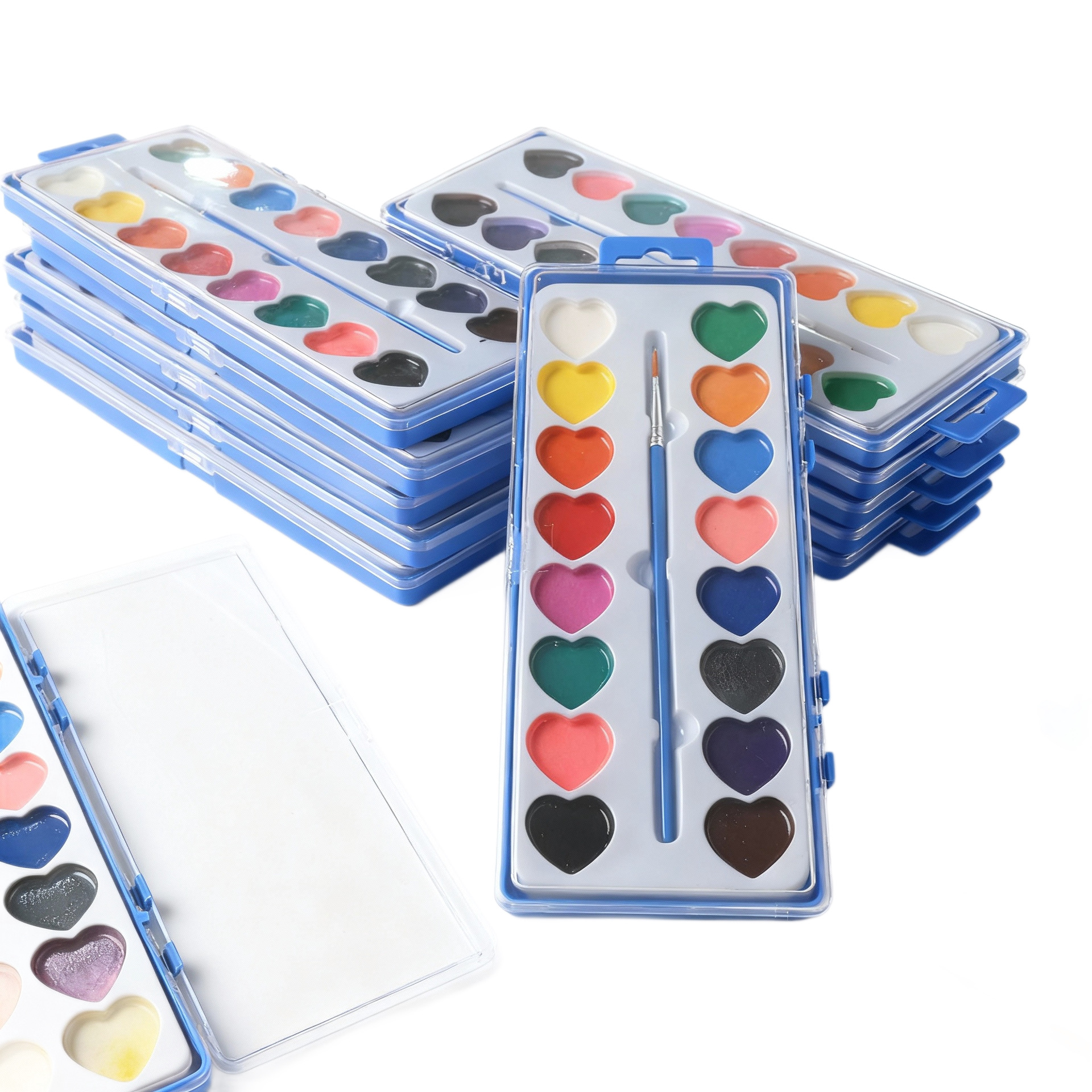 Juego de Pastillas de Acuarela 12 y 16 Colores de Pigmento de Acuarela Semiseco para Niños y Pintura
