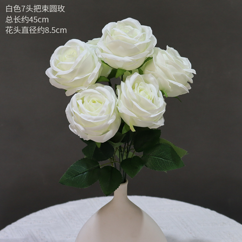 Material de flor de boda blanco brumoso artificial Misty Wedding Hall decoración camino plomo arreglo de flores techo flor artificial Flor de plástico