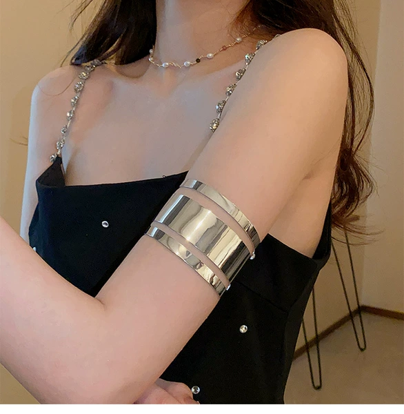 1#bracelet-Silver-Hollow 3 layer