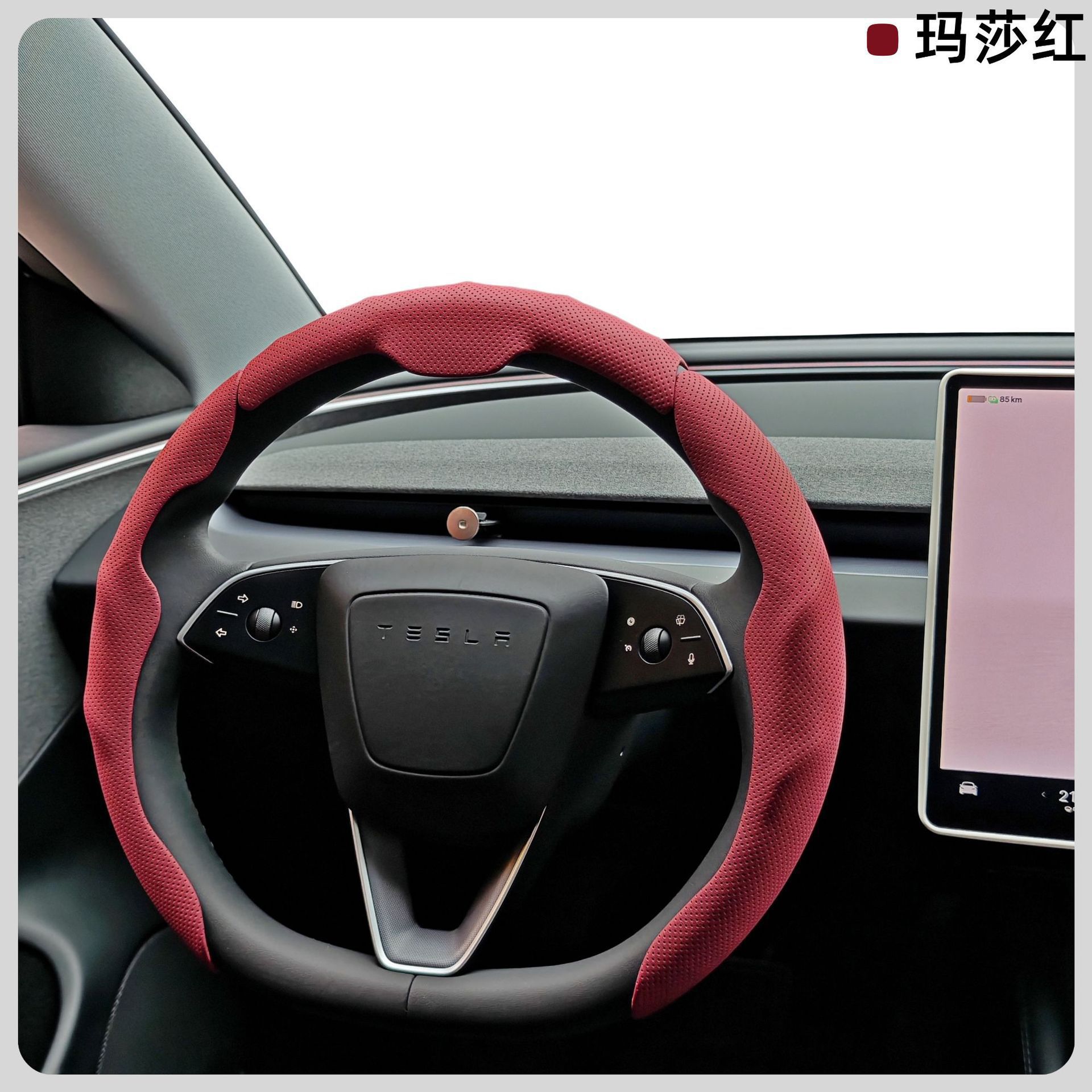 Cross-Border Exclusive Supply of Napa Leather Car Steering Wheel Cover, Universal for All Seasons, Perforated, Breathable, Non-Slip, Sweat-Absorbent, Wear-Resistant Handle Cover