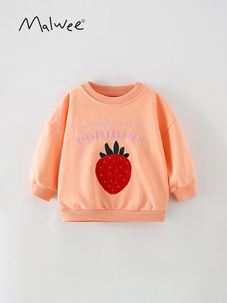 En stock malwee suéter de los niños otoño nuevo europeo y americano camisa cuello redondo estilo occidental manga larga bottoming top