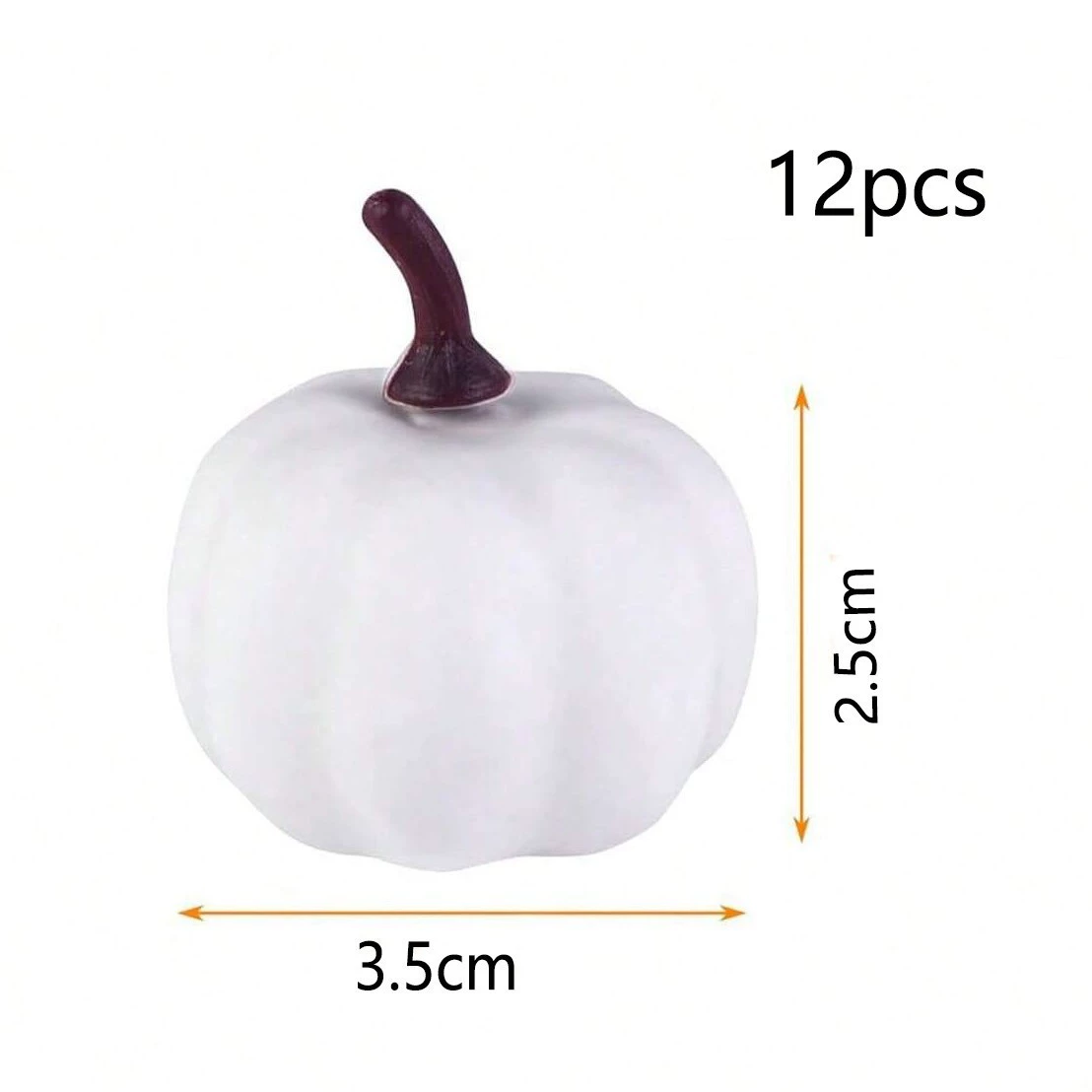 Cross-border e-commerce hot-selling Christmas pumpkin imitation white pumpkin plastic fake pumpkin Halloween mall scene decoration
