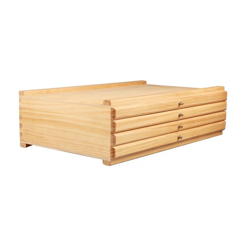 Handheld Pine Wood Mark Pen Storage Box Drawing Box Pencil Art Student Brush Multi-Drawer Style Brush Storage Box