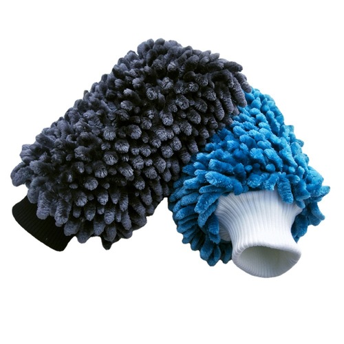 Thickened chenille double-sided cleaning car wash gloves scouring pad rags absorbent car wiping gloves car maintenance tools