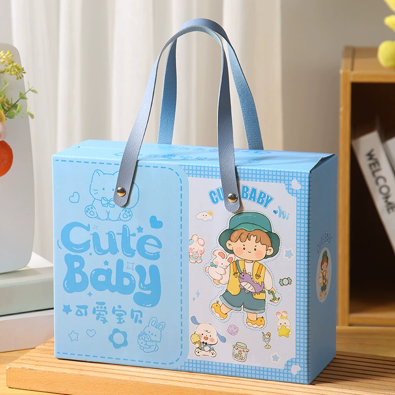 Портативная гофрированная детская подарочная коробка на 10-летний день рождения