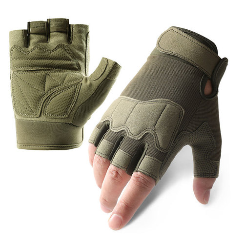 Tactical gloves for men and women 0108 half-finger military fans outdoor riding anti-cut fighting field training half-finger paratrooper gloves
