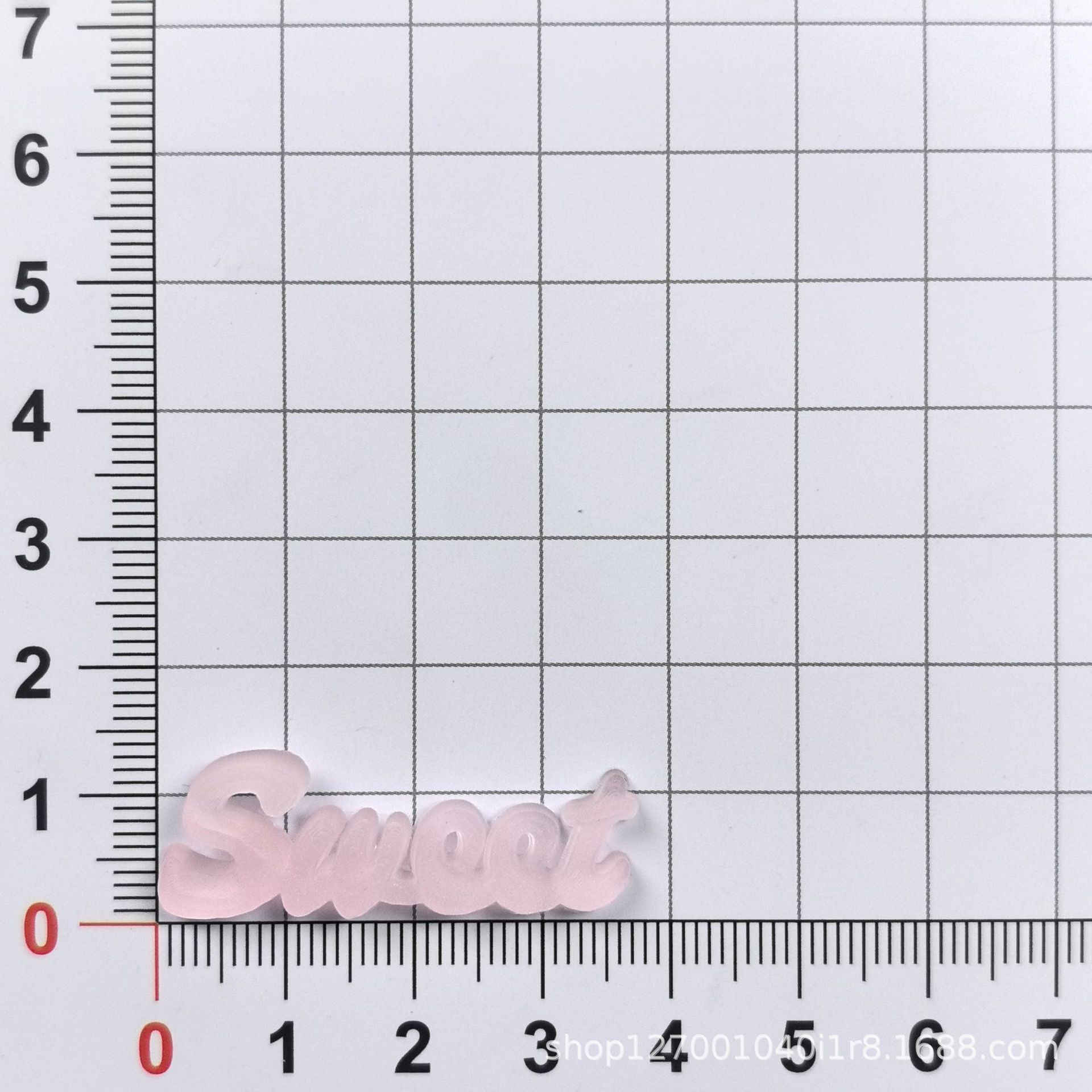 투명한 편지 스웨트 (37X13mm)