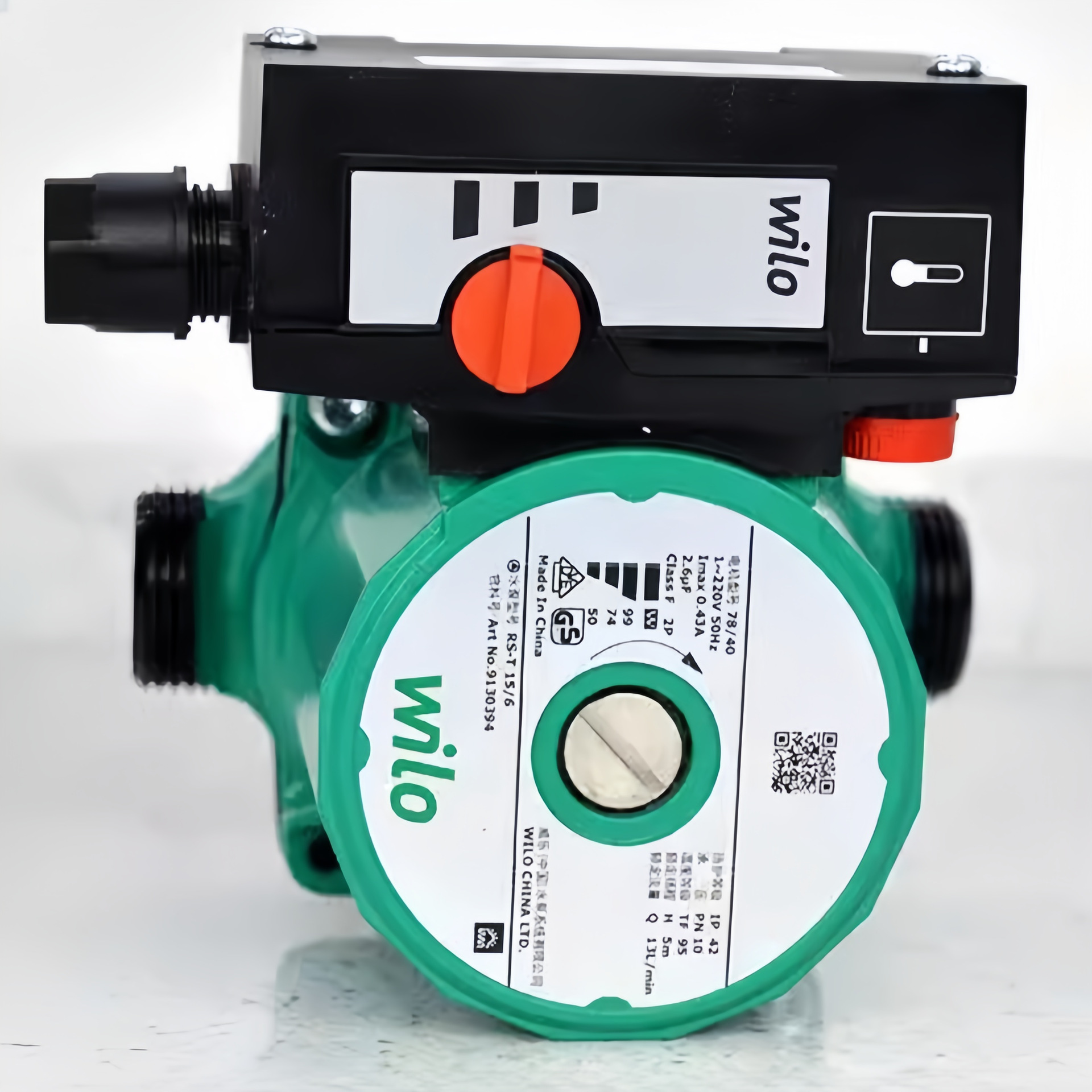 威乐RS地暖屏蔽泵家用静音暖气管道循环增压泵三挡调节带原装温控