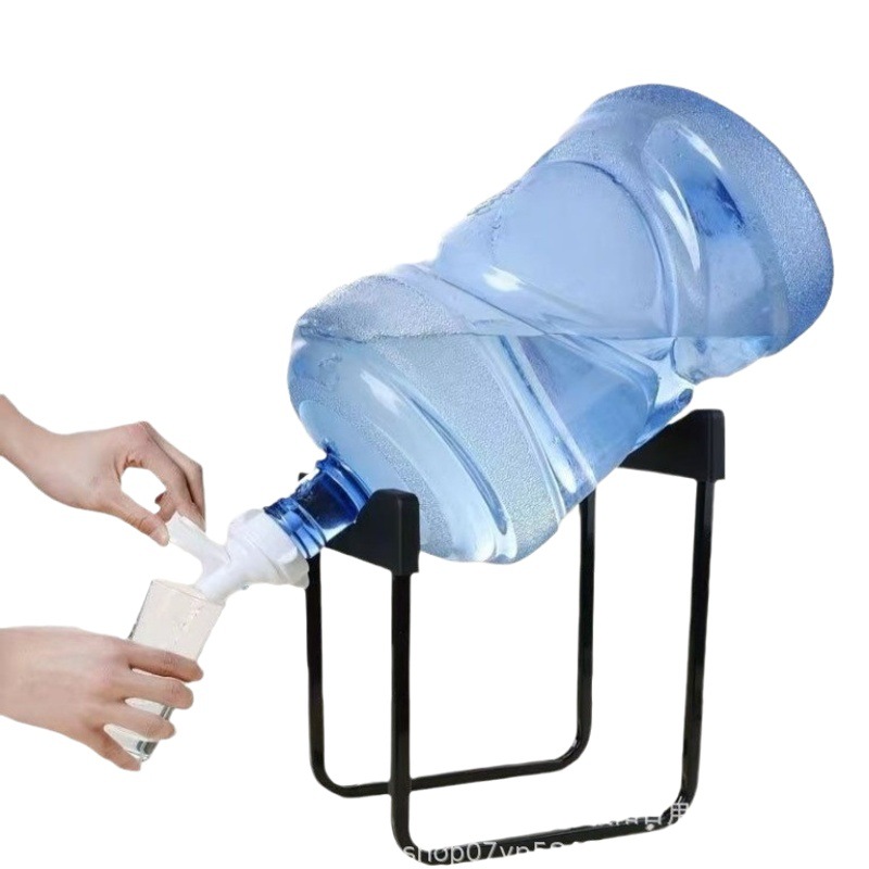 Venta directa de fábrica, marco de hierro desmontable, cubo de agua purificada, estante, fuente de agua, grifo para beber