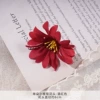 WXH-Single little daisy head-wine red