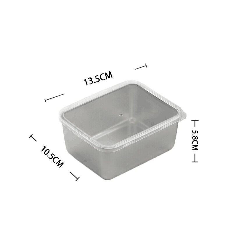 蓋付き食品グレードのステンレス鋼の長方形プレート、食品保存箱、食事トレイ、ソーセージスプリンクラートレイ、冷蔵庫収納ボックス|undefined