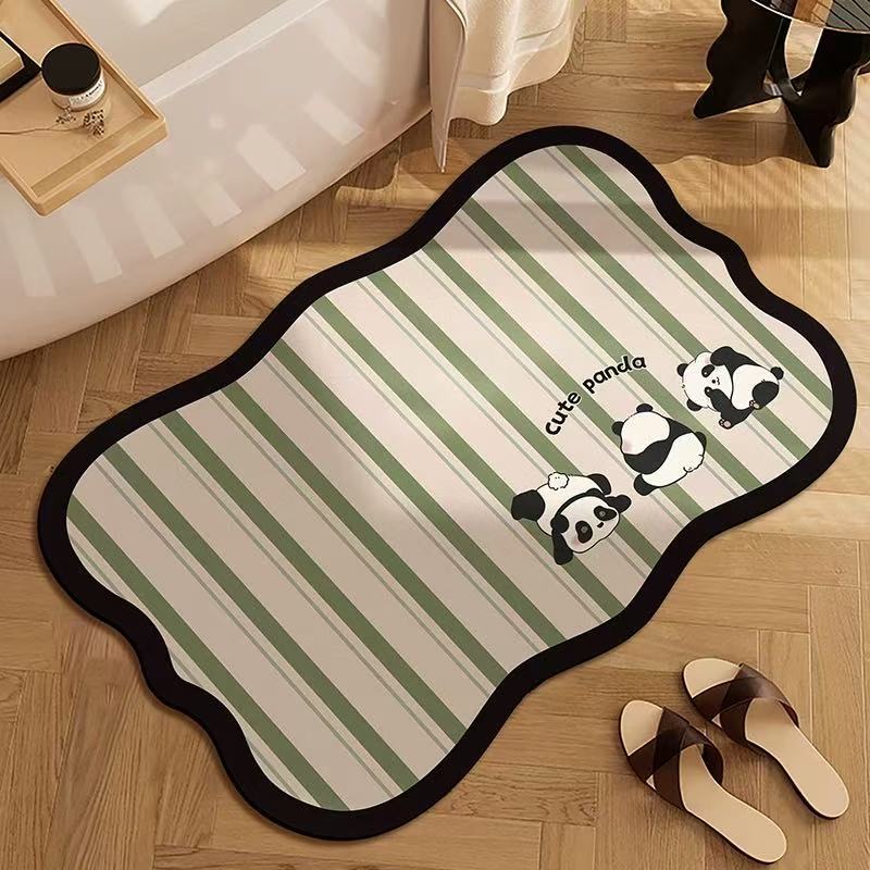 Tapis de bain cartoon en terre de diatomée antidérapant_voghion.com