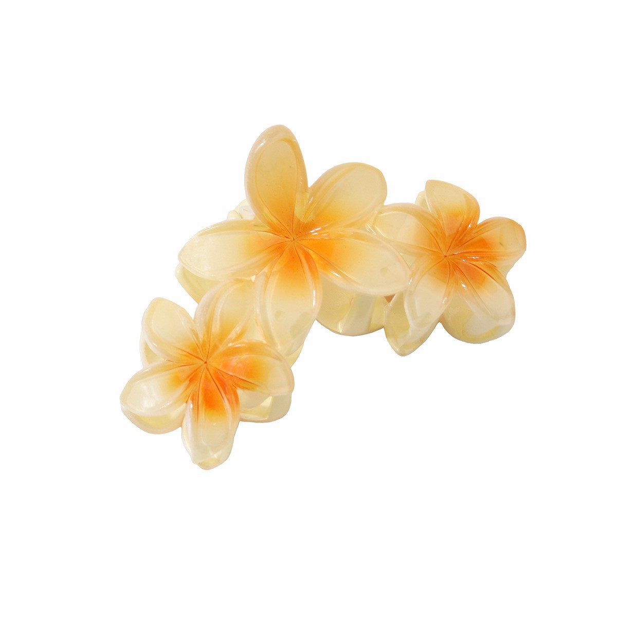 77g Weight Hair Claws Hair Accessories Type 1 Piece Quantity Casual, Daily Occasion Plastic Material Plumeria Pattern Women's Gender Classical Style Classical Women's Plumeria Plastic Hair Claws 6
