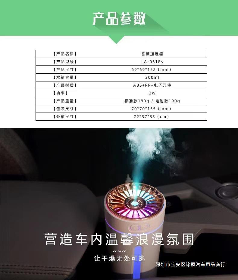 Cross-border new columnar humidifier mini USB home desktop office car aromatherapy creative gifts atmosphere light