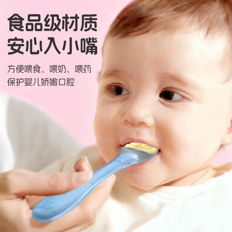 Cucharas de alimentos suplementarios cucharas de silicona de grado alimenticio cucharas blandas cubiertos infantiles cucharas de alimentación cucharas de alimentación cucharas de alimentación cucharas de alimentación cucharas