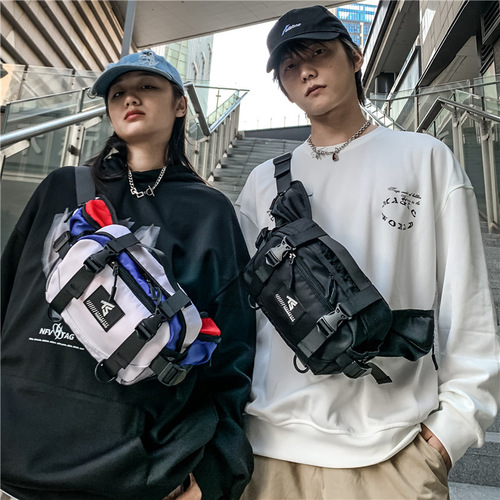 2024 Spring and Summer New Men's Bundy Bag Chest Bag Fashionable Couple Crossbody Bag Multifunctional Sports Waist Bag Mobile Phone Bag