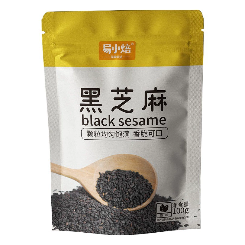 Yi Xiao запеченный черный и белый кунжут суп yuanxiao круглые начинки приготовленный кунжут яичный желток хрустящий хлеб бисквит сырье для выпечки 100 г