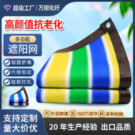 彩色遮阳网 加厚耐高温隔热网包边打孔遮阴防晒网 厂家定制防护网