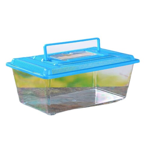 Mini portable small fish tank transparent aquarium pet box plastic turtle tank goldfish tank fish box turtle box