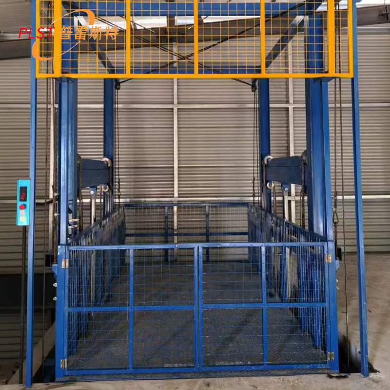工場2階小型車間倉庫簡易集荷機工業昇降プラットフォームガイド式油圧昇降貨物エレベータ|undefined