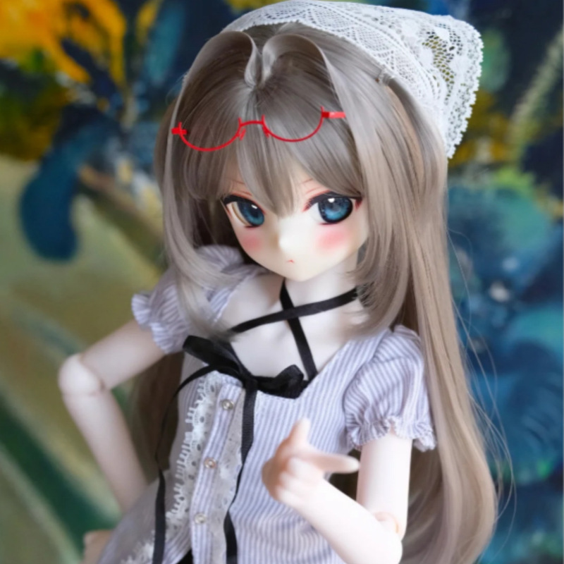 Linchè/BJD Doll Wig 1/3 1/4 1/6 Scale Dark Brown Medium-Length Wig for Dolls, Cheap Linchè/BJD Doll Wig 1/3 1/4 1/6 Scale Dark Brown Medium-Length Wig for Dolls, Cheap