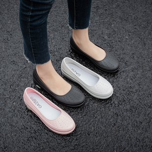 Cross-border Women's Low-top Rain Shoes Shallow Mouth Comfortable Nurse Shoes Mother Shoes Water Shoes Work Labor Protection Waterproof Rubber Shoes Foreign Trade
