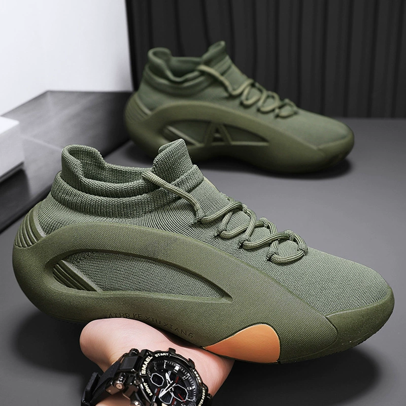 Мужские кроссовки 2025, летний тренд, универсальные, сетчатые, дышащие, на толстой подошве, увеличивающие рост, молодежные, спортивные, для бега.