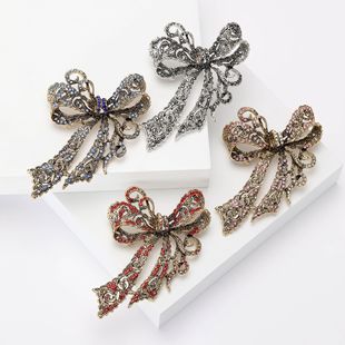 New Fashion Cross-border Retro Bow Brooch Elegant Luxury Women's Clothing Pin Jewelry Corsage Gift