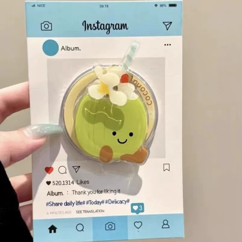 MagSafe 磁気ホルダーに適した新しい ins かわいいシェイク漫画、超吸着力、格納式エアバッグ|undefined