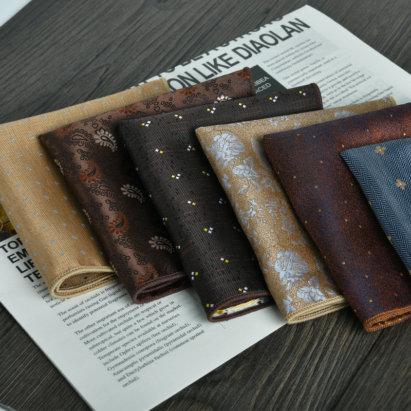 Square Men's Pocket Square Suit Dress Executive Business Folding Pocket Square Jacquard Yarn-dyed 23cm New Style