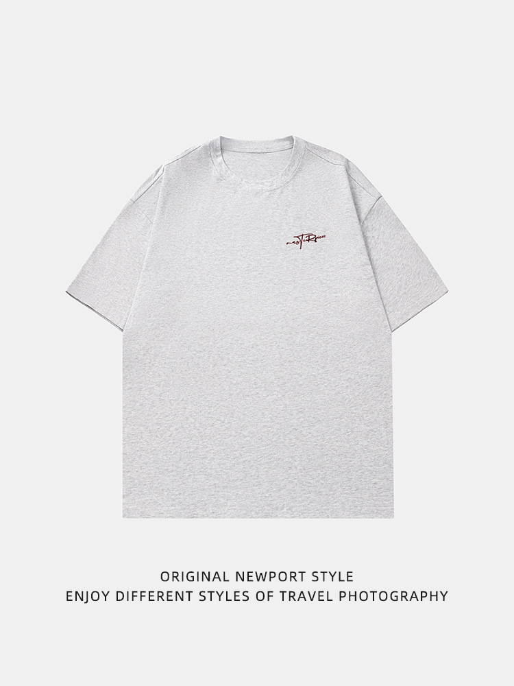 ヴィンテージ風純綿半袖Tシャツ メンズ 25 夏物 アメリカン風レタープリント 半袖 トレンドブランド ゆったり カップルTシャツ