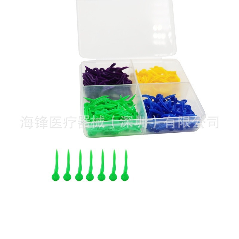 Cross-Border Dental Gap Wedge Plastic with Hole Tip Gap Filling Braces Set 200 Orthodontics