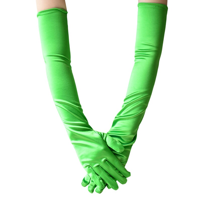 Women's 55cm Extra-Long Elastic Satin Masquerade Gloves Satin Cosplay Evening Dance Performance Gloves Women's 55cm Extra-Long Elastic Satin Masquerade Gloves Satin Cosplay Evening Dance Performance Gloves