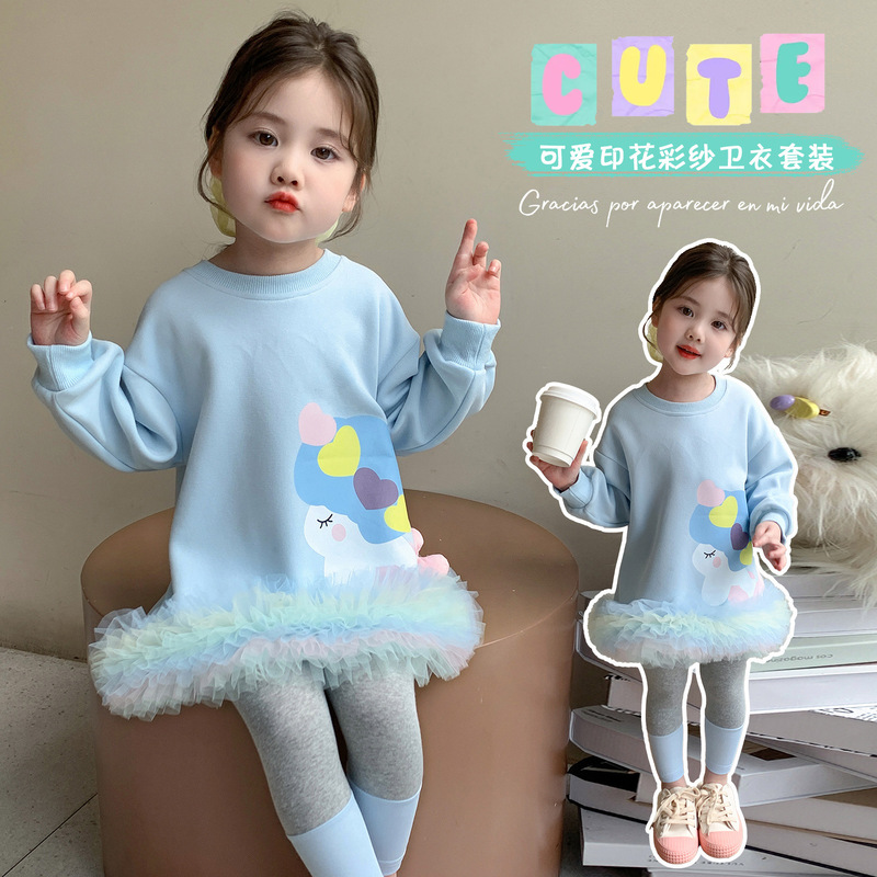 两件套宝宝春秋季女童童装套装时尚2025新款圆领儿童中小童洋气|undefined